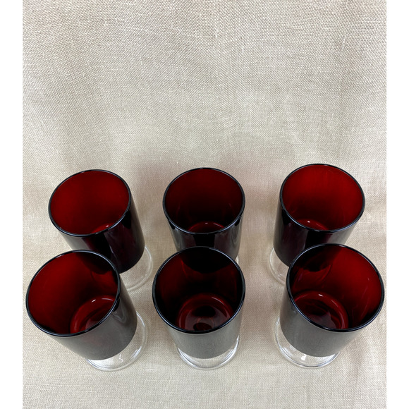 Cristal D'Arques Durand Cavalier Ruby Wine Glasses Set of 6 - Picture 2 of 7